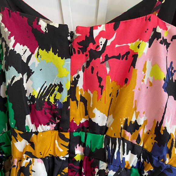 J. Crew Abstract Brushstroke Spaghetti Strap Silk Dress NWT - Picture 3 of 6